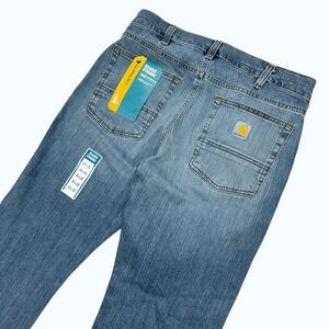 Carhartt Relaxed Straight Fit Blue Jeans Mens 32x30 BD2804-M Denim Pants NEW